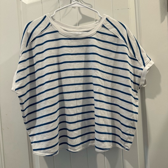 Old Navy Tops - Blue & White Striped Crop Top